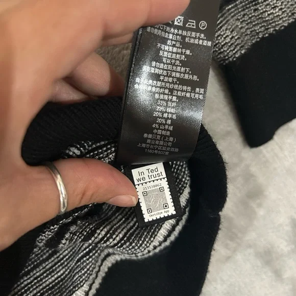 Ted Baker cashmere wool blend striped crew neck sweater - Picture 7 of 13